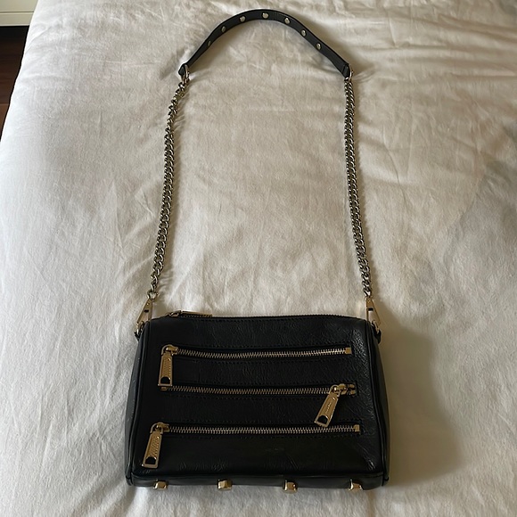 Rebecca Minkoff 5 Zip Leather Bag - Picture 1 of 6
